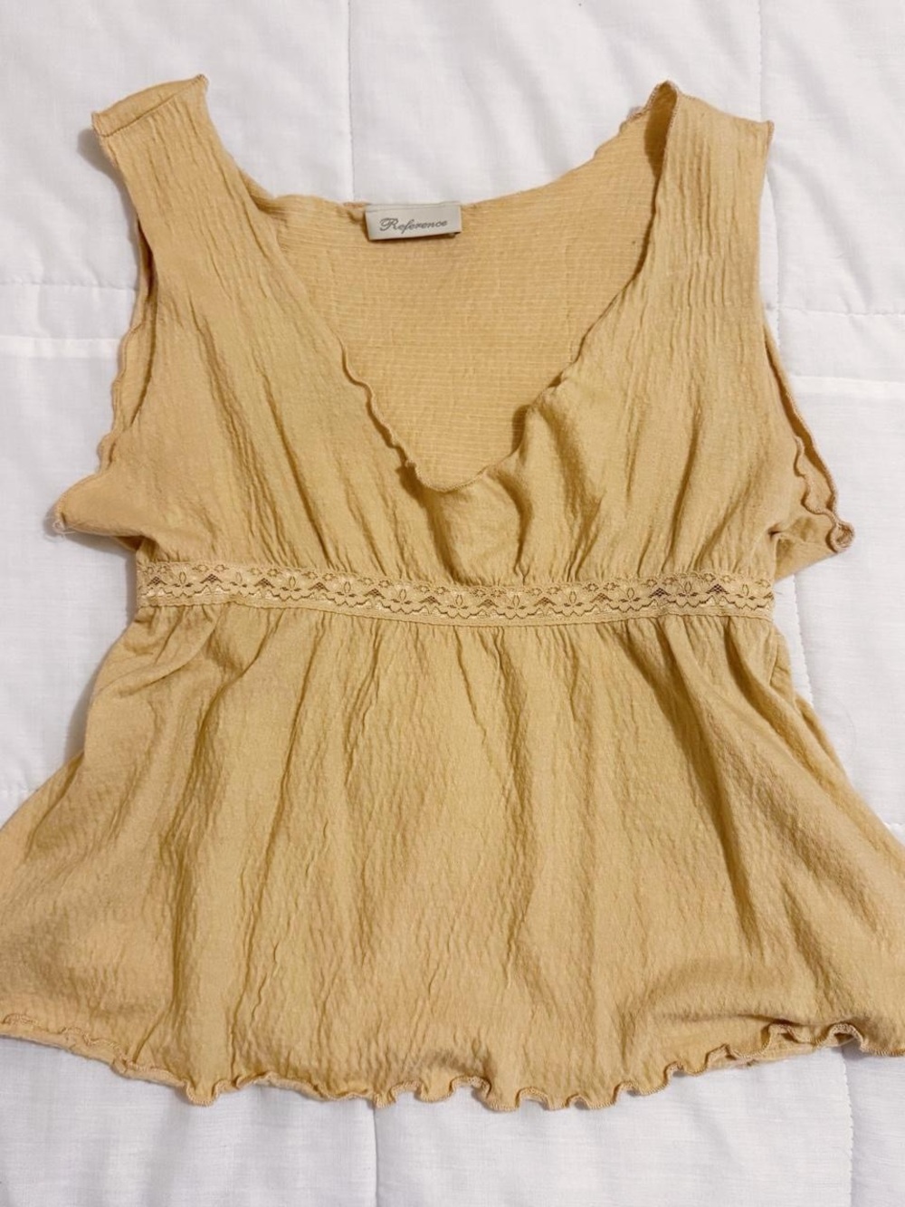 Reference yellow y2k tank top